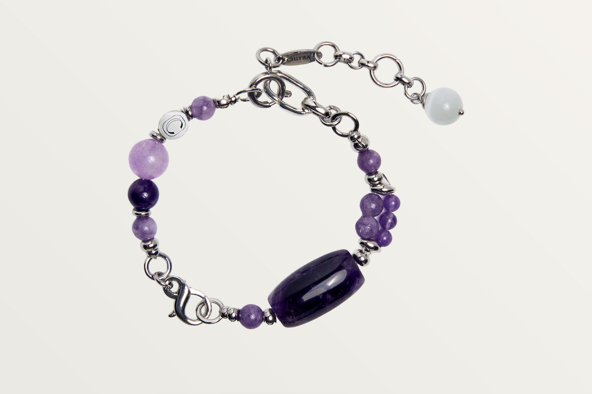 The Violet Chocolate, purple and brown stones